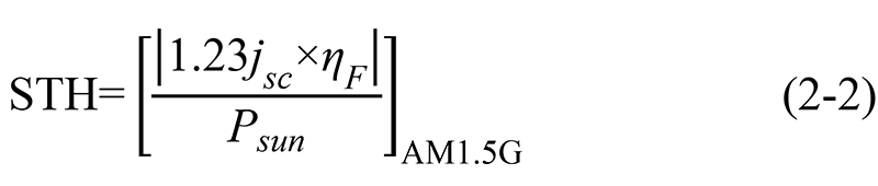 Calculation Formula of STH Energy Conversion Efficiency in Photocatalytic Water Splitting Reaction.png