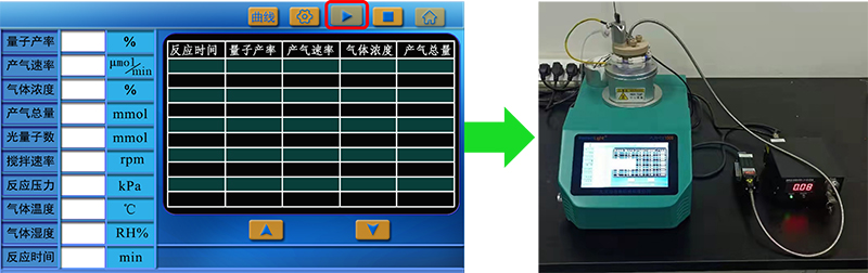 Figure 12. Running interface of PLR-QY1000 photocatalytic reaction quantum yield measurement system.jpg