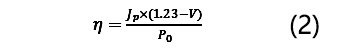 Incident Light Intensity on the Surface of the Photoelectrode