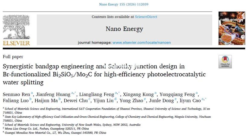 Nano Energy paper cover