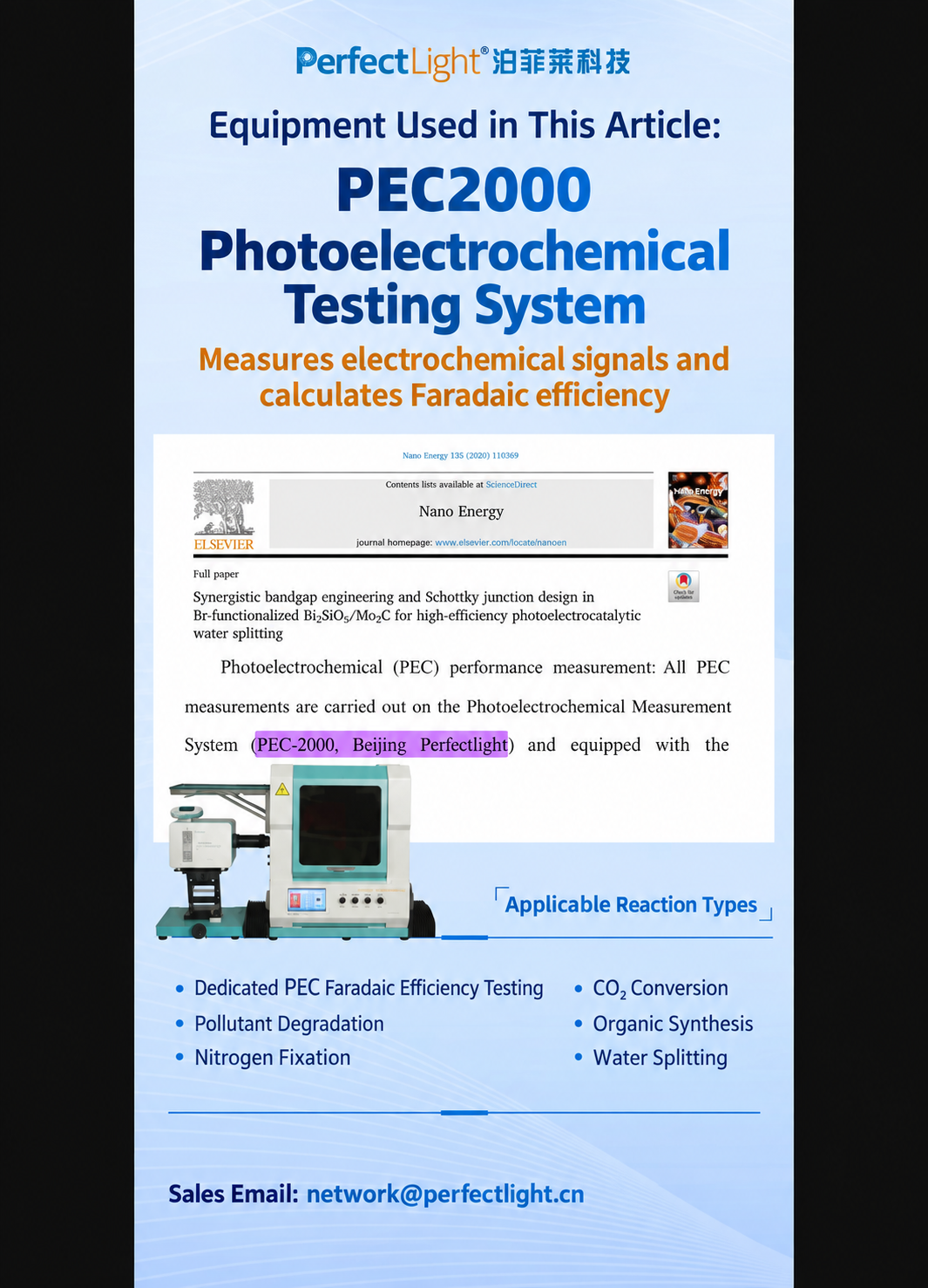 Photoelectrochemical testing workflow