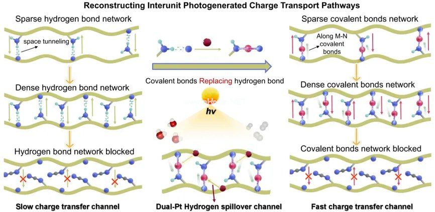 Pt-N covalent electronic channel schematic