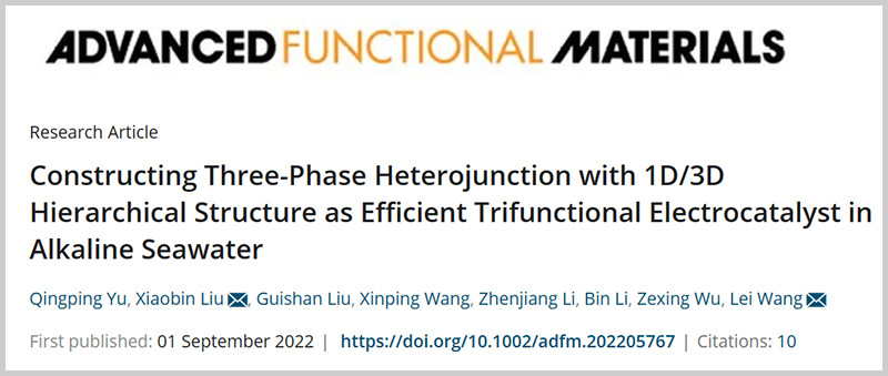 Qingdao University of Science and Technology - Professor Wang Lei's Research Group Research Achievements 1